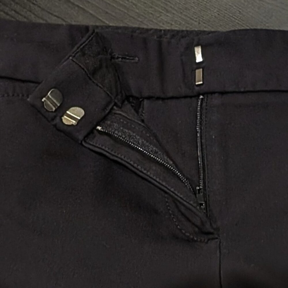 Ann Taylor LOFT Zoe Curvy Fit Straight Leg Long Black Trouser Pants, Size 8 - Picture 5 of 6